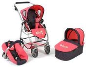 CHIC2000 Puppenwagen 637 11 3 in 1 Kombi EMOTION ALL IN, Dots Koralle