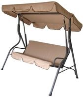 DEGAMO Hollywoodschaukel FLORIDA, 3-Sitzer, 1 tlg., 170cm, Farbe grau / beige,