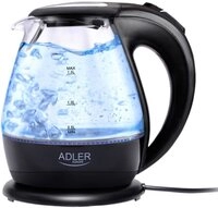 Adler Wasserkocher Adler AD 1224 Glas-Wasserkocher 1,5 L schwarz/transparent