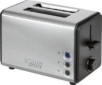 BOMANN Toaster Edelstahl 2-Scheiben Toastautomat mit Br&ouml;tchenaufsatz, 2 kurze