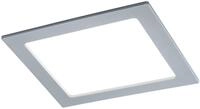 Paulmann LED Panel LED Einbaupanel eckig 220x220mm 16,5W 4.000K Chrom matt, LED...