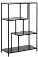 ACTONA GROUP Regal B&uuml;cherregal Seaford schwarz 4 Ablagen B/H/T:77/114/35 cm