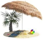 Kingsleeve Sonnenschirm, Hawaii Braun 160 cm Neigbar H&ouml;henverstellbar
