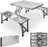 Casaria Campingtisch (1-St), Klappbar mit St&uuml;hlen Alu Falttisch Klapptisch...