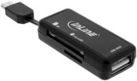 Inline Speicherkartenleser OTG Card Reader Dual Flex, f&uuml;r SD+microSD, mit USB