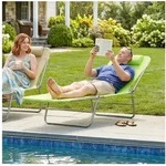 Outsunny Gartenliege Campingliege klappbar, 5-Fach verstellbar, wetterfeste