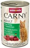 Animonda Carny Adult Rind, Pute + Kaninchen 400 g - 6 St&uuml;ck, Nassfutter f&uuml;r:...