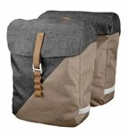 racktime Fahrradtasche Racktime System Doppeltasche Heda sand grau mit Snapit Adapter