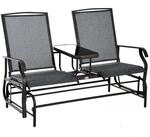 Outsunny Gartenbank Gartenbank mit Tisch