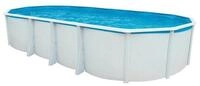 Steinbach Pool Ovalpool Stahlwand Swimming Pool Set "Highline" (wei&szlig;, 730 x...