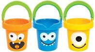 GOWI Badespielzeug Lustige Monster Eimer (3-tlg)