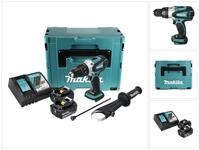 Makita Akku-Schlagbohrschrauber DHP 458 RMJ Akku Schlagbohrschrauber 18 V 91 Nm...