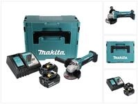 Makita Akku-Winkelschleifer DGA 452 RMJ Akku Winkelschleifer 18 V 115 mm + 2x...