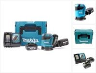 Makita Akku-Exzenterschleifer BBO 180 RFJ 18V Li-ion + 2x Akku 3,0Ah + Ladeger&auml;t +