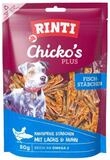 Rinti Chicko Plus Fischst&auml;chen mit Lachs & Huhn 80 g - 12 St&uuml;ck, Snack f&uuml;r:...