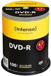 Intenso DVD-Rohling 100 Intenso Rohlinge DVD-R 4,7GB 16x Spindel