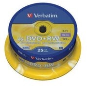 Verbatim DVD-Rohling 25 Verbatim Rohlinge DVD+RW 4,7GB 4x Spindel
