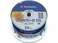 Verbatim DVD-Rohling DVD+R DL 8.5GB 8x 50er Spindel bedruckbar, Bedruckbar