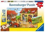 Ravensburger Puzzle Flei&szlig;ig auf dem Bauernhof. Puzzle 2 X 12 Teile, 12...