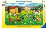 Ravensburger Puzzle Kinderpuzzle 15 Teile - Bauernhoftiere auf der Wiese,...
