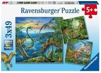 Ravensburger Puzzle Ravensburger 09317 Puzzle Faszination Dinosaurier 3 x 49...