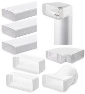 Naber Abluft-Set Naber COMPAIR System &Oslash; 150 flow 150 Flachkanal Set-2 wei&szlig;