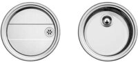 Blanco Edelstahlsp&uuml;le RONDOSET + Tropfmulde Edelstahl B&uuml;rstfinish, 0/0 cm