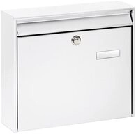 Burg W&auml;chter Briefkasten Burg W&auml;chter POTSDAM 877 W Briefkasten Stahlblech Wei&szlig;