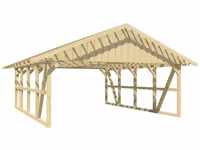 Skanholz Doppelcarport Schwarzwald, BxT: 684x772 cm, 220 cm Einfahrtshöhe,