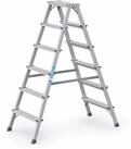 Zarges T-Gleiter ZARGES Stufenstehleiter Alu 2x6 Stufen 2seitig...