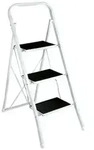 SZ METALL Klapptritt 3-stufig wei&szlig; 43 cm x 115 cm