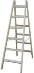 KRAUSE Doppelleiter Stabilo Sprossen-Doppelleiter Holz 2 x 6 Sprossen