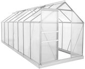 Zelsius Gew&auml;chshaus Aluminium Gew&auml;chshaus mit Fundament, 430 x 190 cm, 6 mm