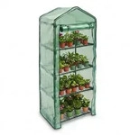 relaxdays Blumenkasten Foliengew&auml;chshaus mit PE Gitterfolie (1 St), 4 gr&uuml;n