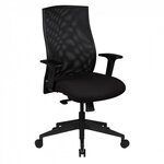 Amstyle Drehstuhl B&uuml;rostuhl Stoffbezug schwarz mit Netzr&uuml;cken Stuhl 120 kg...