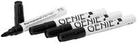 GENIE Permanentmarker Permanentmarker Rundspitze Metall schwarz VE=4 St&uuml;ck