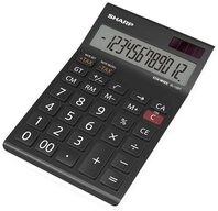 Sharp Taschenrechner Sharp EL-125T Tischrechner Schwarz Display (Stellen): 12