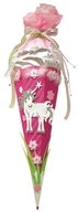Roth Schult&uuml;te Bastelt&uuml;te Einhorn, 68 cm, eckig, mit rosa Kreppverschluss,