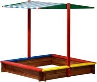 dobar Sandkasten Bunter Sandkasten mit verstellbarem Dach