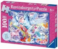 Ravensburger Puzzle RAVENSBURGER Glitzerpuzzle Pferdetr&auml;umerei XXL 100 Teile,
