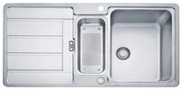 FRANKE Edelstahlsp&uuml;le Hydros HDX 254 Edelstahl glatt, Druckknopfventil,...