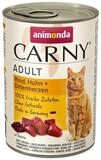 Animonda Carny Adult Rind, Huhn + Entenherzen 400 g - 6 St&uuml;ck, Nassfutter f&uuml;r: