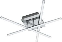 EGLO Deckenleuchte LASANA 1 Deckenlampe, chrom, wei&szlig;, schlanke Bauform,