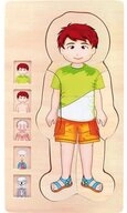 Small Foot Puzzle Schichtenpuzzle Anatomie Junge, Puzzleteile