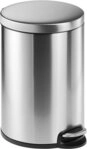 DURABLE Papierkorb Treteimer Edelstahl Rund 20 20 Liter silber metallic