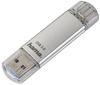 Hama USB-Stick C-Laeta", Type-C USB 3.1/USB 3.0, 16GB, 40 MB/s, Silber USB-Stick