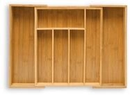 relaxdays Besteckkasten Bambus 48cm ausziehbar (1 St)