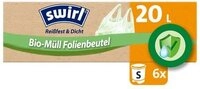 Swirl M&uuml;llbeutel Swirl Bio-M&uuml;ll-Folienbeutel mit Tragegriff 20 L 6