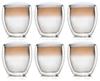 Creano Teeglas Creano doppelwandige Gläser 400ml „DG-Bauchig, 6er Set,...