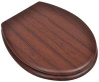 vidaXL WC-Sitz, Toilettensitz MDF Deckel Schlichtes Design Braun